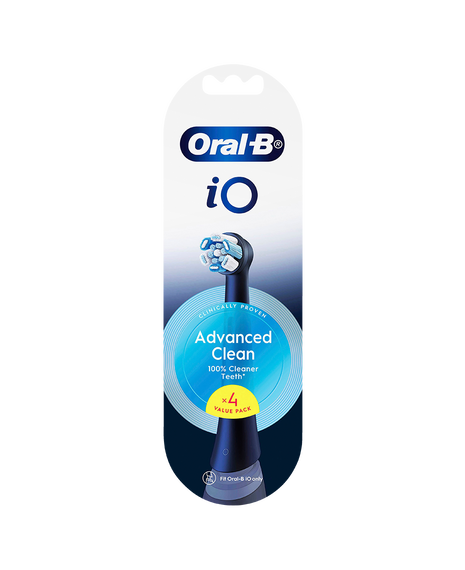iO Advanced Clean Brush Head Refills 4 Pack - Black