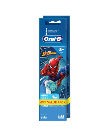 Kids Marvel Spider-Man Replacement Brush Head Refills 4 Pack