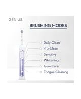Genius 9000 Electric Toothbrush with 3 Replacement Heads & Smart Travel Case, Purple Orchid