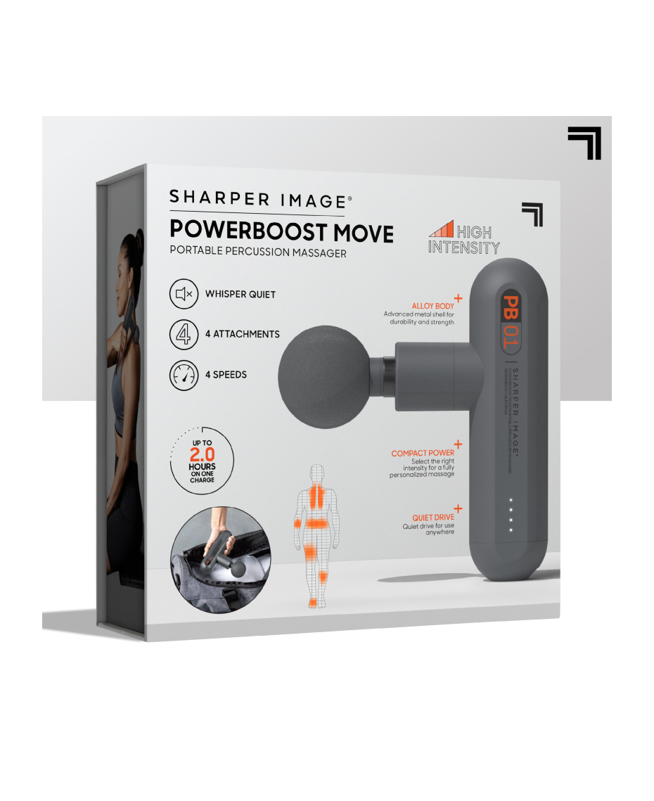 Sharper Image PowerBoost™ Move Mini Percussion Massage Gun Shaver Shop