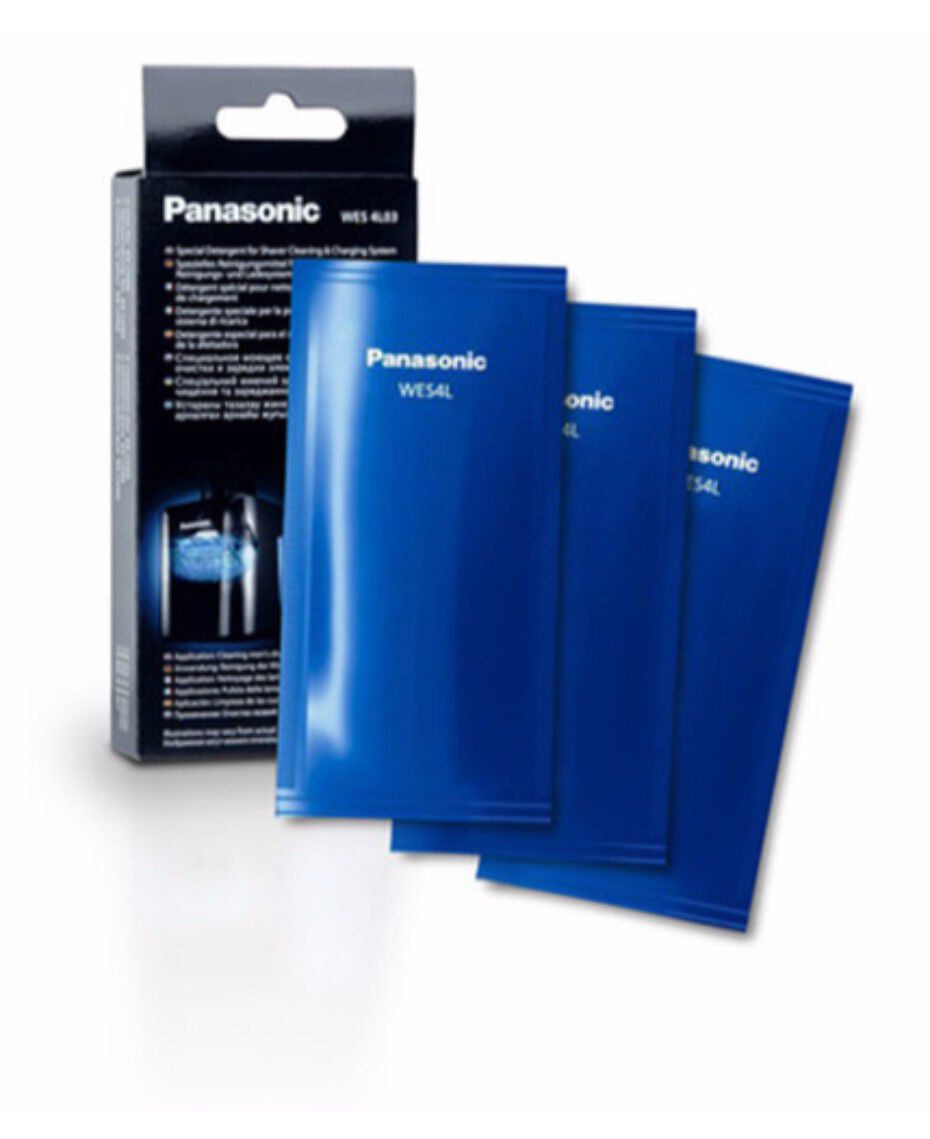 Panasonic WES4L03 Clean & Charge Detergent 3 Pack Shaver Shop