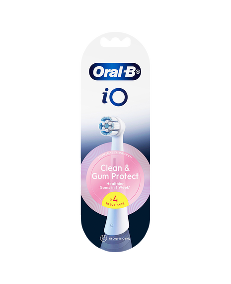 iO Clean & Gum Protect Brush Head Refills 4 Pack - White