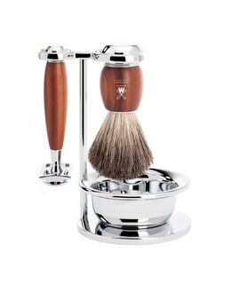 Vivo 4 Piece Razor Set - Plum Wood