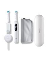 iO7 Electric Toothbrush with Travel Case - White with Bonus Pouch