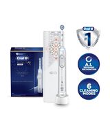 Genius AI Electric Toothbrush with 3 Replacement Heads & Smart Travel Case, White