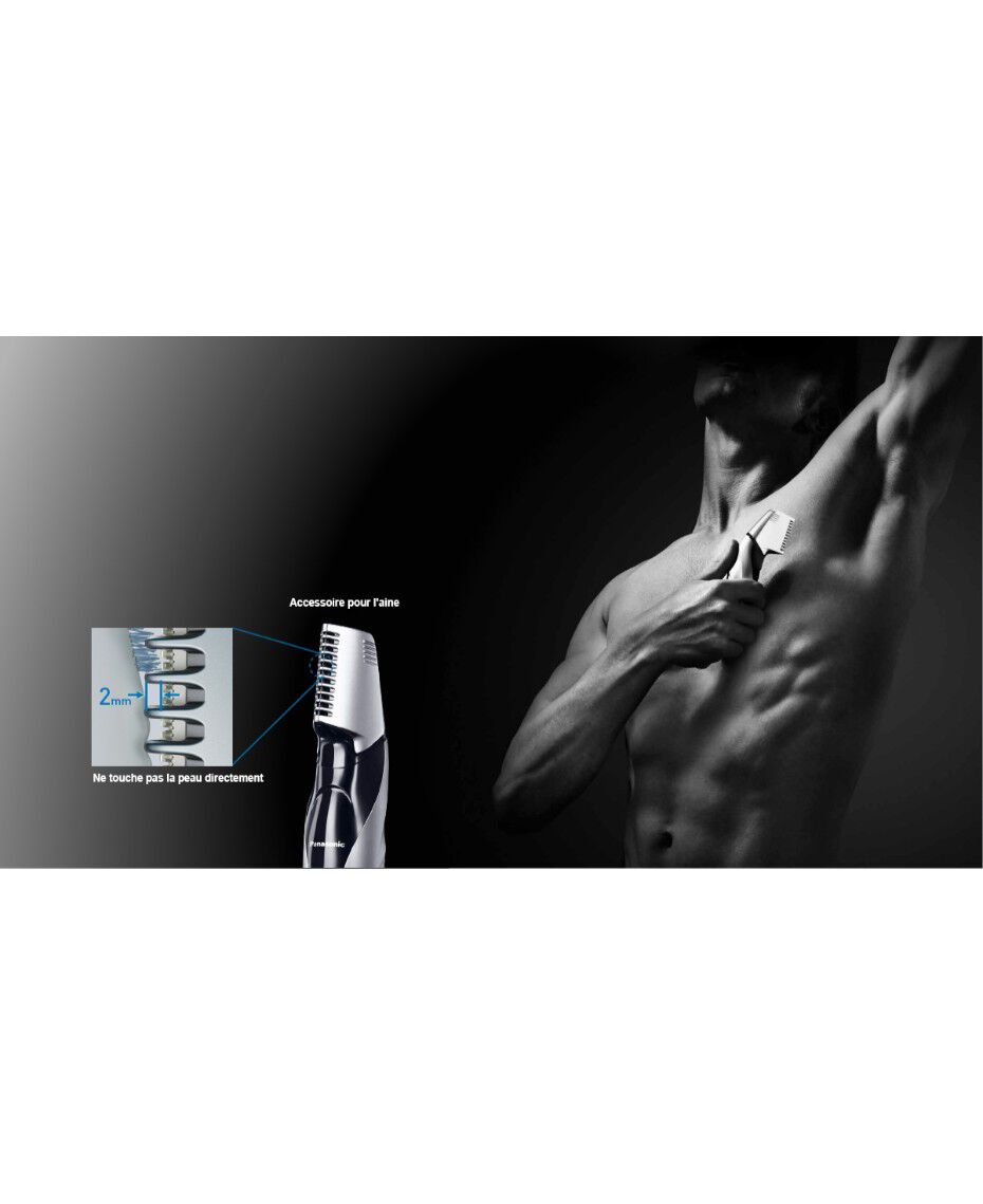 Panasonic Electric Body Hair Trimmer And Groomer For Men Er Gk60 S Cordless Wetdry With 3 Comb
