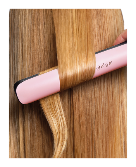 gold professional hair straightener in pink sorbet - limited edition