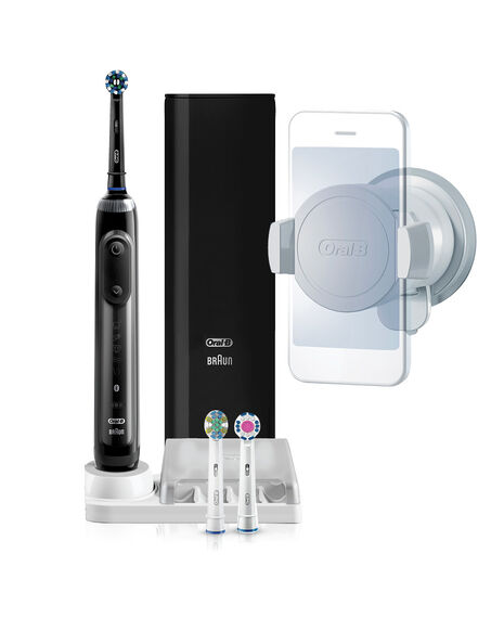Genius 9000 Electric Toothbrush with 3 Replacement Heads & Smart Travel Case, Black