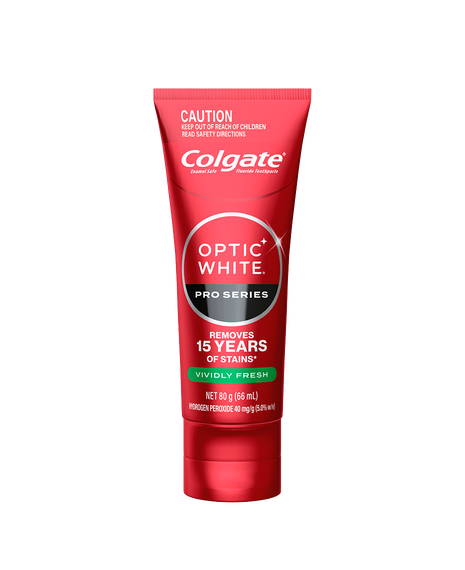 Optic White Pro Series Vividly Fresh Teeth Whitening Toothpaste, 80g, Enamel Safe, with 5% Hydrogen Peroxide