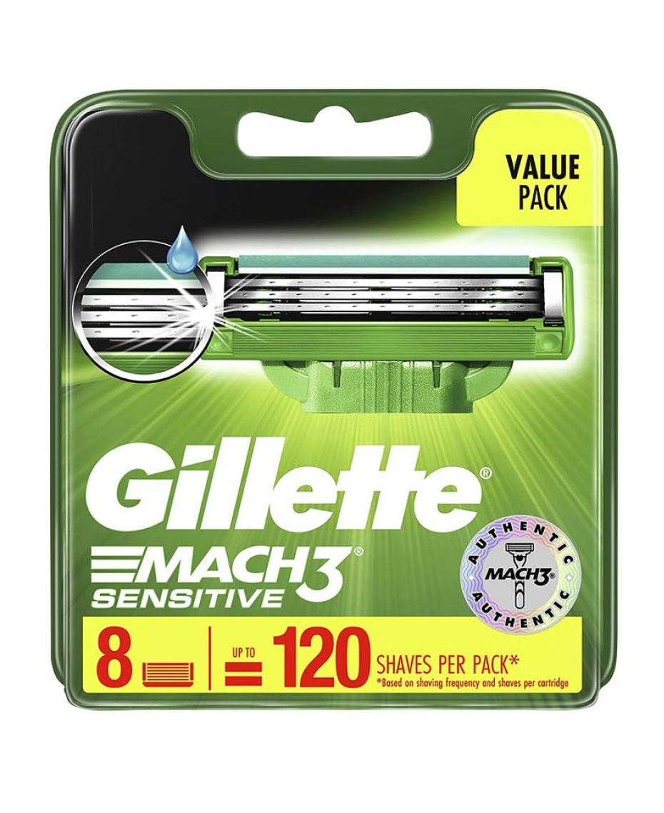 Gillette, Mach 3 Sensitive Blades Refill 8 Pack