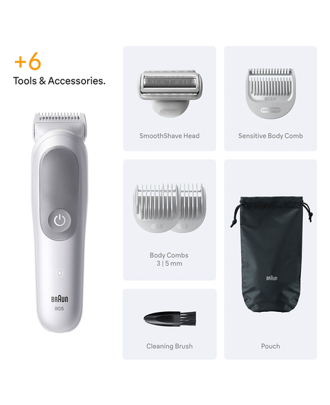 Series 5 Waterproof Body Groomer with 6 Grooming Tools & Accessories