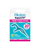 SupaGRIP Twin Floss Picks 20 Pack - Mint