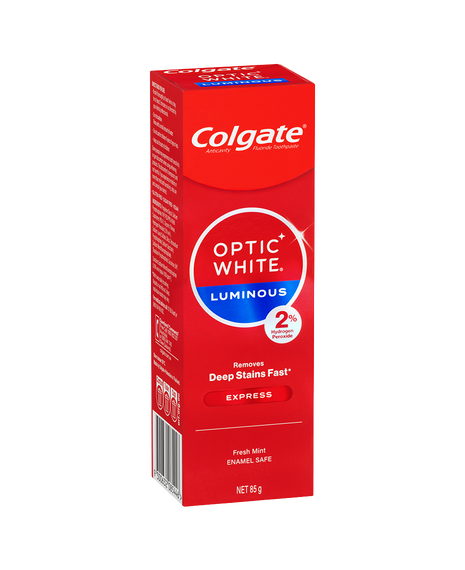 Optic White Luminous Express Teeth Whitening Toothpaste, 85g