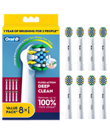 Floss Action Deep Clean Brush Head Refills 8 Pack