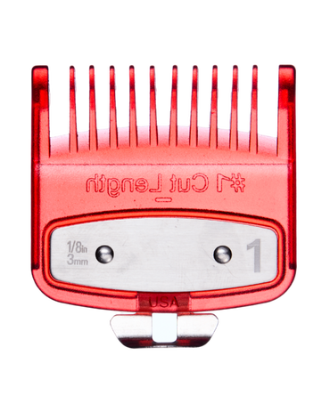 Hair Clipper Guide Comb #1 - 3MM - Red
