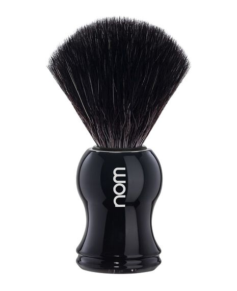 Nom Black Fibre Shaving Brush - Black