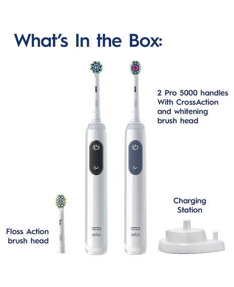 Pro 5000 Electric Toothbrush Dual Handle Pack
