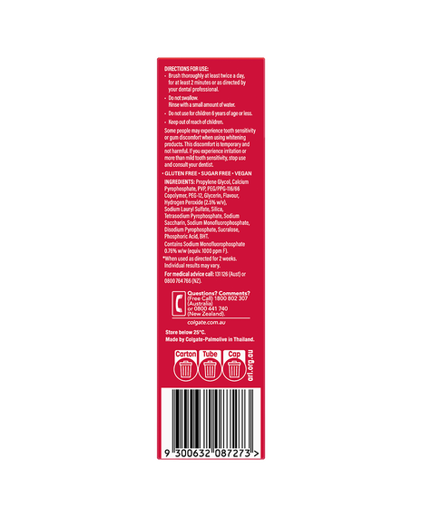 Optic White Luminous High Impact 2% Toothpaste - 85g