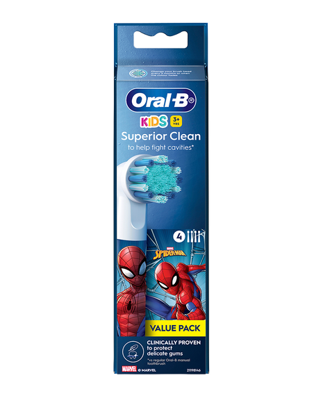 Kids Marvel Spider-Man Replacement Brush Head Refills 4 Pack
