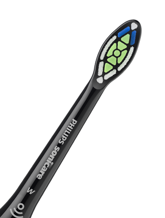 Sonicare W2 Optimal White Brush Head Refills 4 Pack - Black
