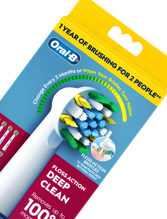 Floss Action Deep Clean Brush Head Refills 8 Pack
