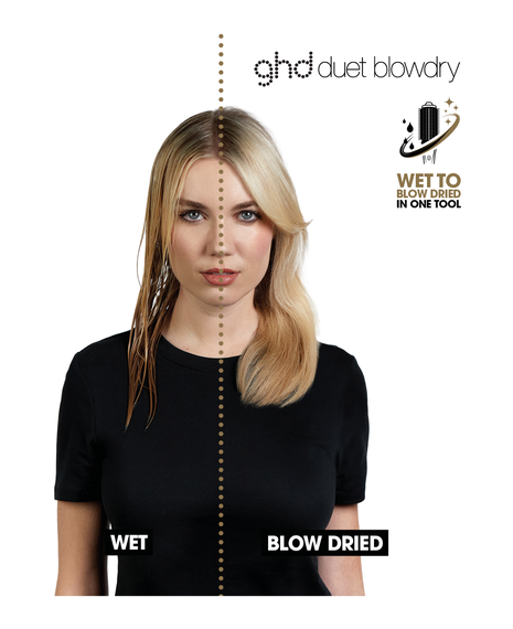 duet blowdry 2 in 1 hair dryer brush in pink sorbet - limited edition