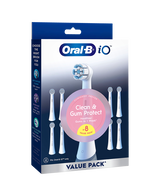 iO Clean & Gum Protect Brush Head Refills 8 Pack - White