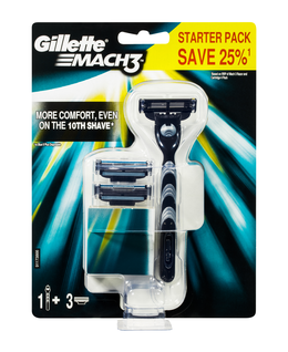 Mach3 Razor Handle with Blades Refill 2 Pack