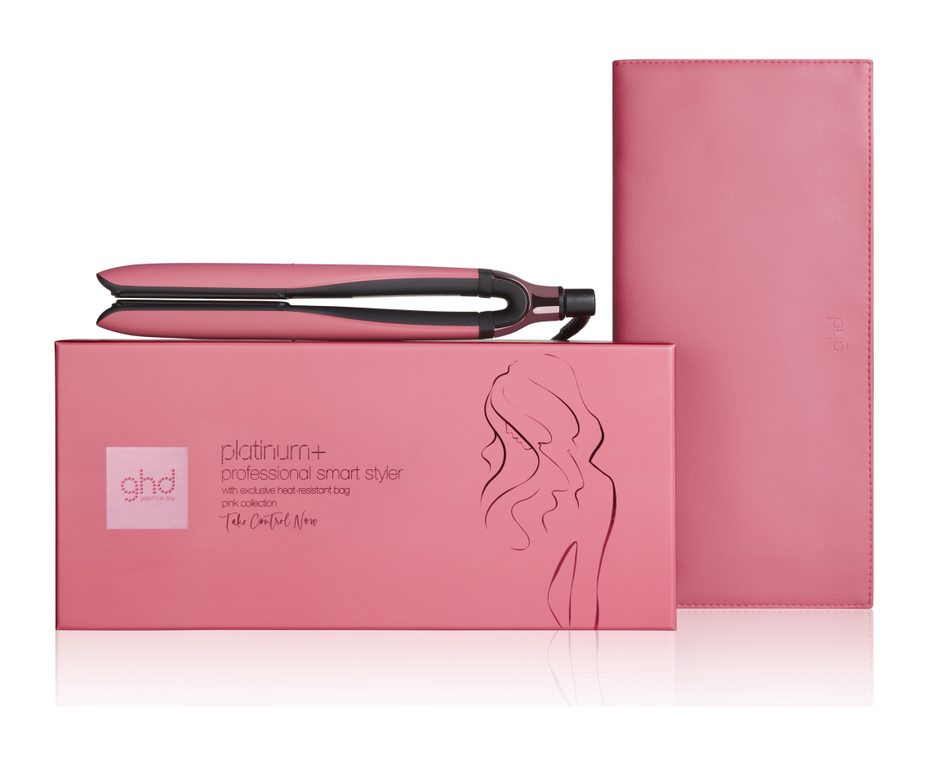 ghd® limited edition platinum+ hair straightener in rose pink