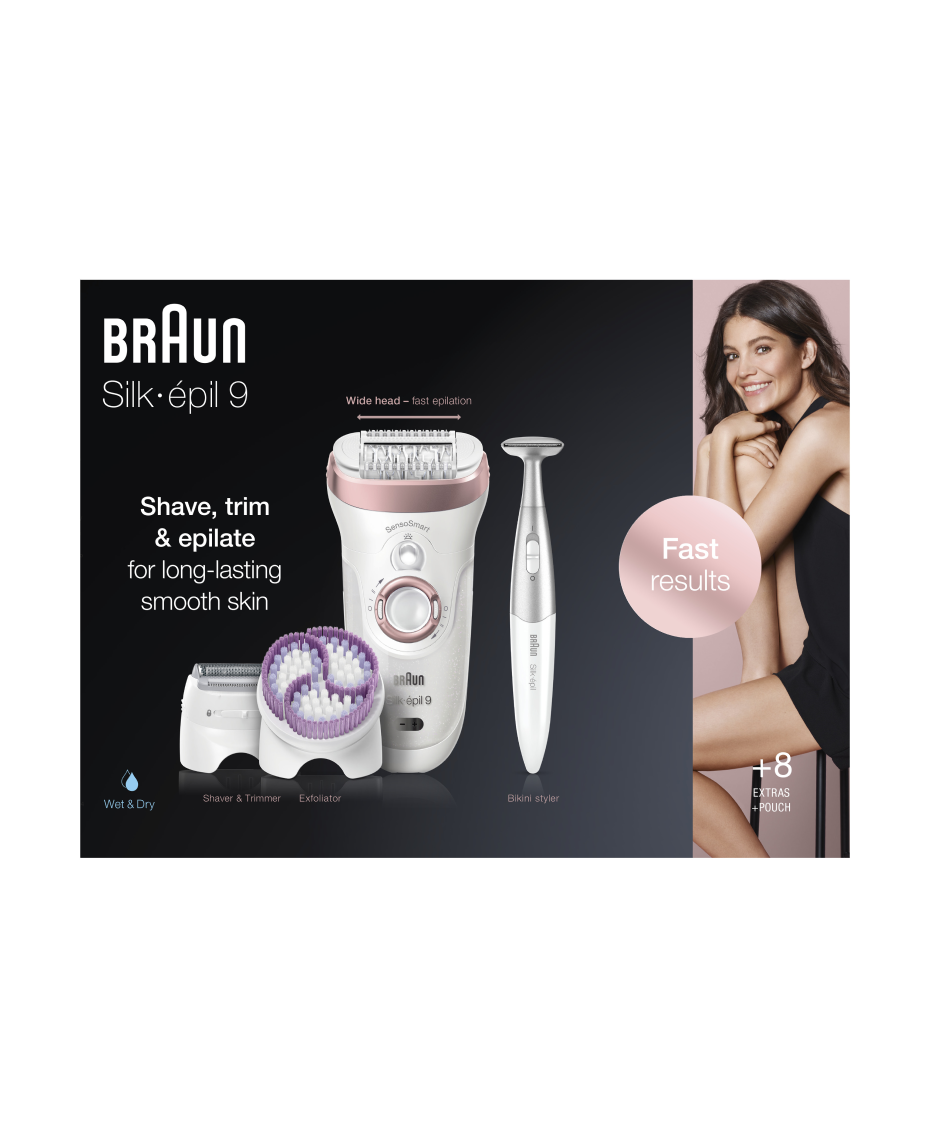 Braun | Silk-épil 9 SkinSpa Wet & Dry Epilator | Shaver Shop