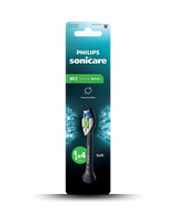Sonicare W2 Optimal White Brush Head Refills 4 Pack - Black