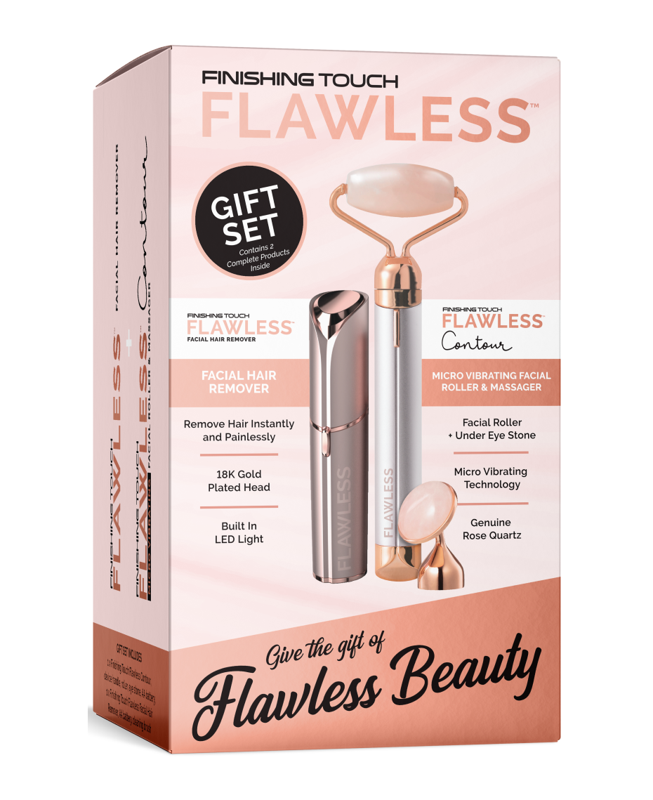Finishing Touch Flawless | Facial Hair Remover + Contour Roller Gift Set |  Shaver Shop