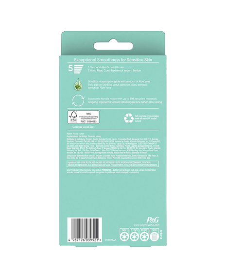 Deluxe Smooth Sensitive Razor with 2 Blades Refill