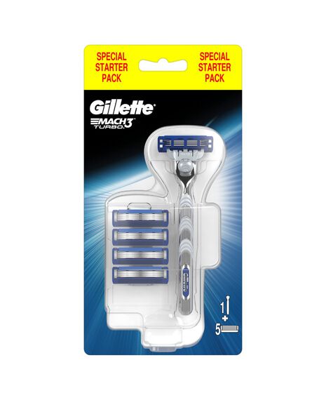 Mach3 Turbo Razor with Blades Refill 5 Pack