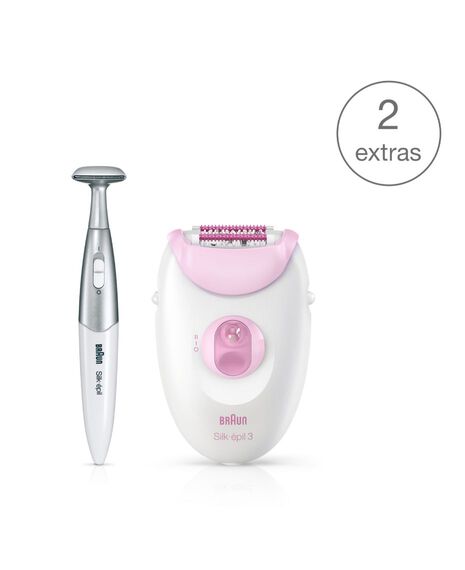Braun Silk Epil 3 Epilator With 2 Extras Incl Silk Epil Bikini Trimmer Shaver Shop