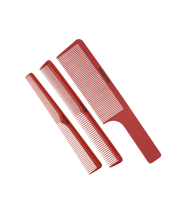Barberology Comb Set 3pc - Red