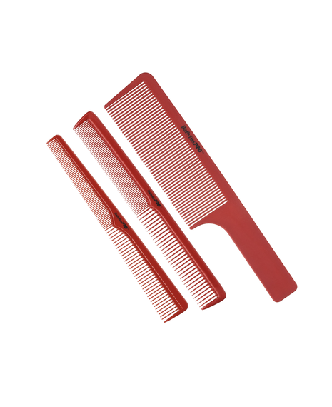 Barberology Comb Set 3pc - Red