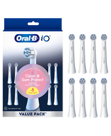 iO Clean & Gum Protect Brush Head Refills 8 Pack - White