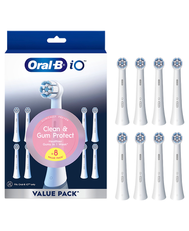 iO Clean & Gum Protect Brush Head Refills 8 Pack - White