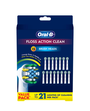 Floss Action Clean Brush Head Refills 15 Pack