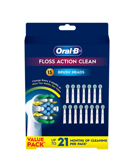 Floss Action Clean Brush Head Refills 15 Pack