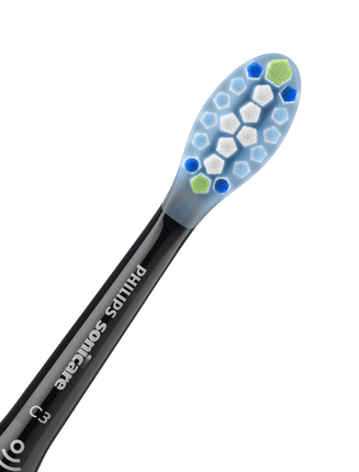 Sonicare C3 Premium Plaque Defence Brush Head Refills 4 Pack - Black