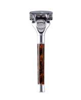 Barber Grade Tortoise Handle Razor with Blade Refills 2 Pack