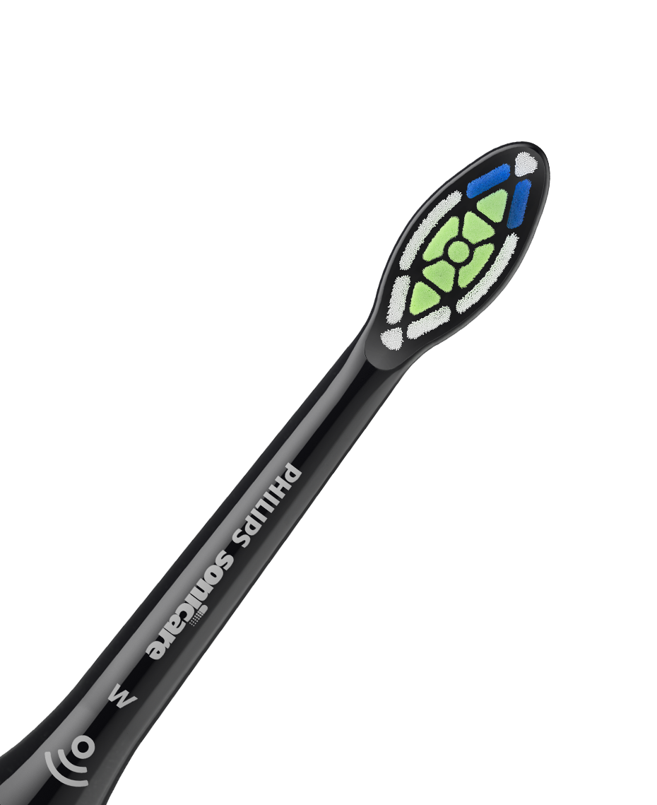 Sonicare W2 Optimal White Brush Head Refills 6 Pack - Black