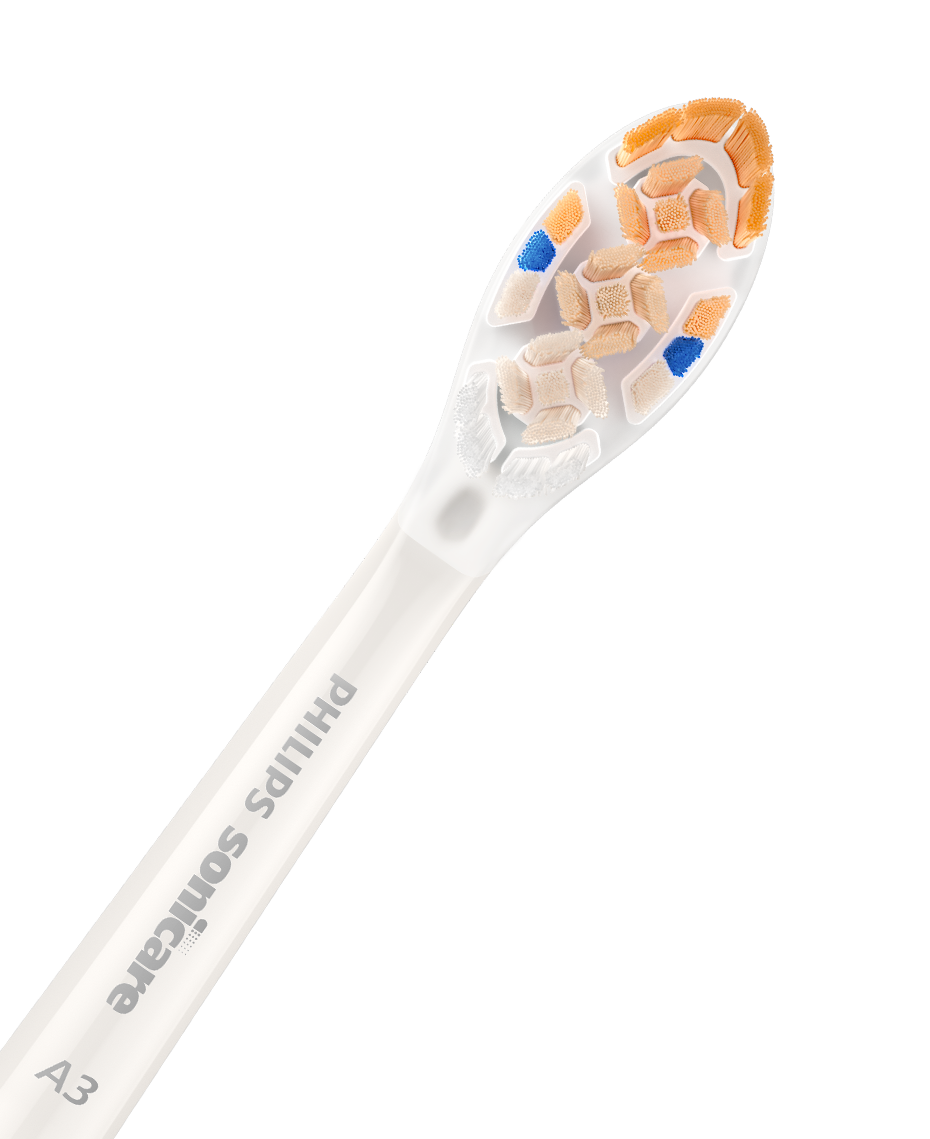 Sonicare A3 Premium All-in-One Brush Head Refills 4 Pack - White