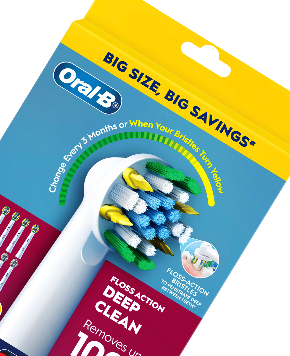 Floss Action Deep Clean Brush Head Refills 12 Pack