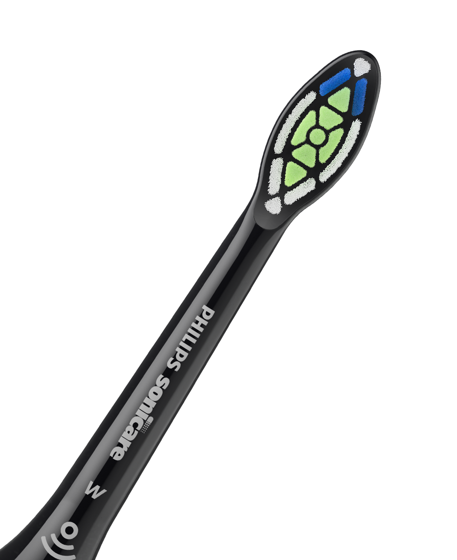 Sonicare W2 Optimal White Brush Head Refills 4 Pack - Black