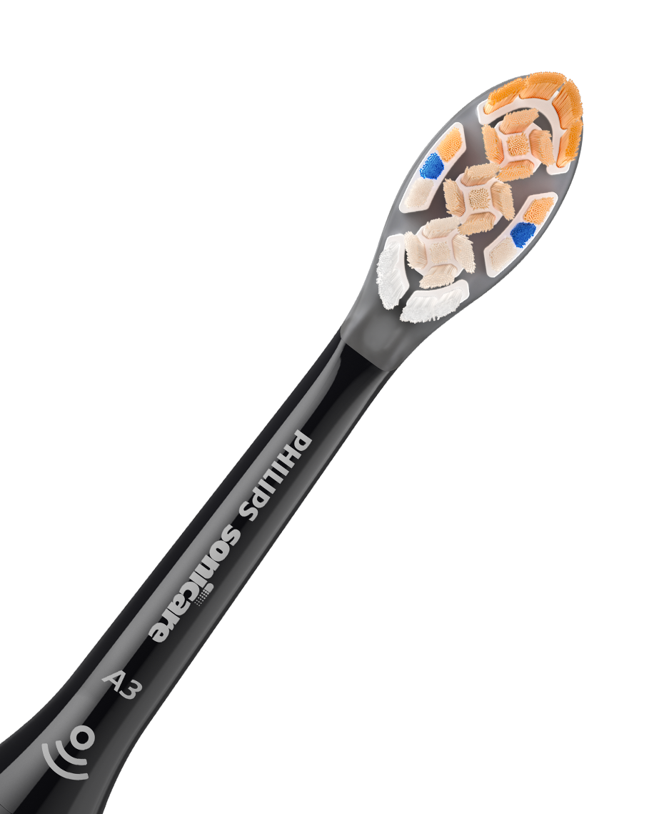 Sonicare A3 Premium All-in-One Brush Head Refills 2 Pack - Black